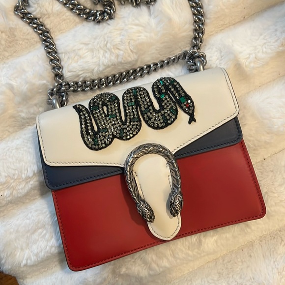 Gucci Handbags - Gucci Dionysus crystal embroidered snake bag